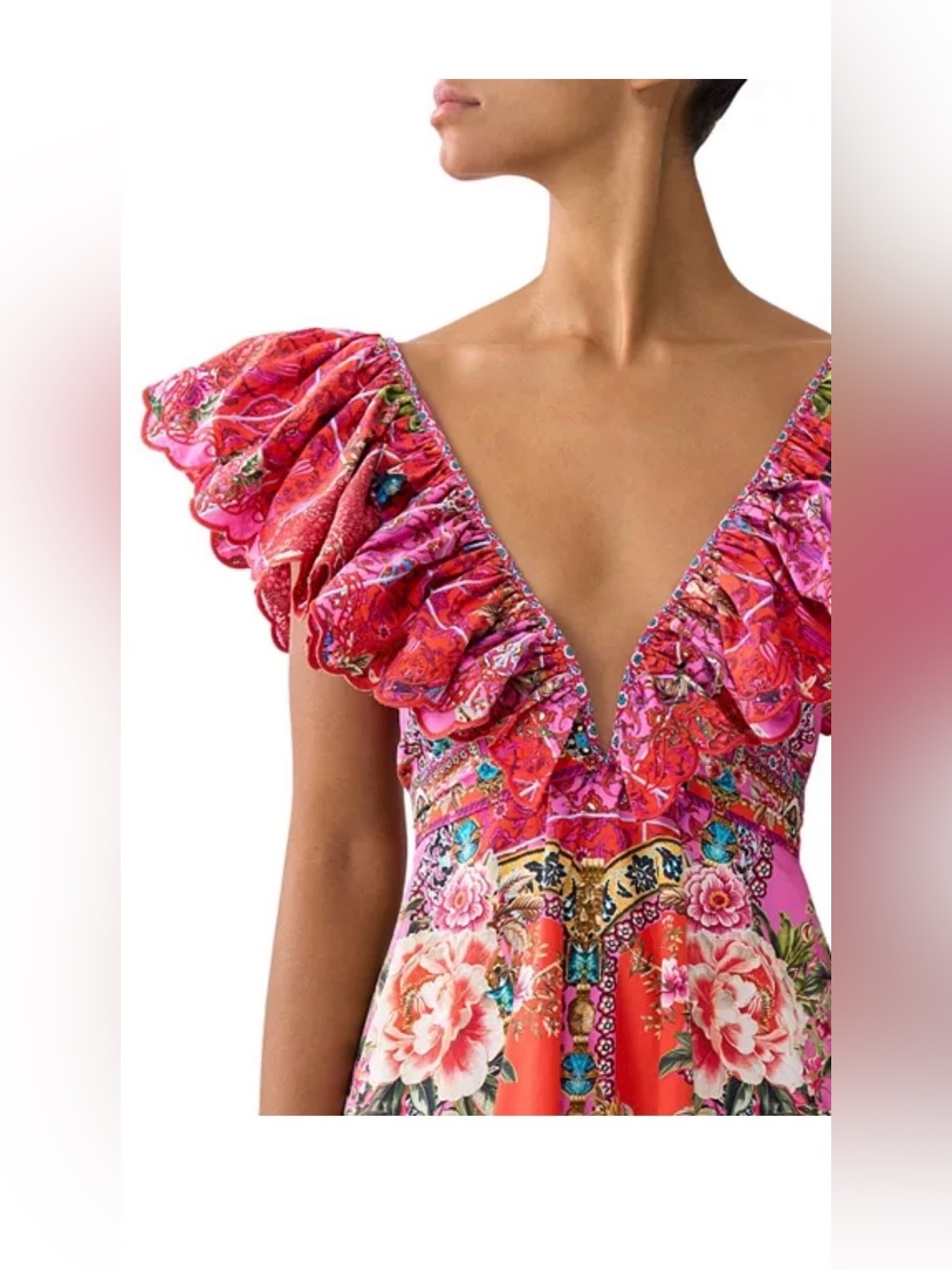 Camilla Heirloom Empire Frill-Neck Mini Dress - Picture 10 of 11